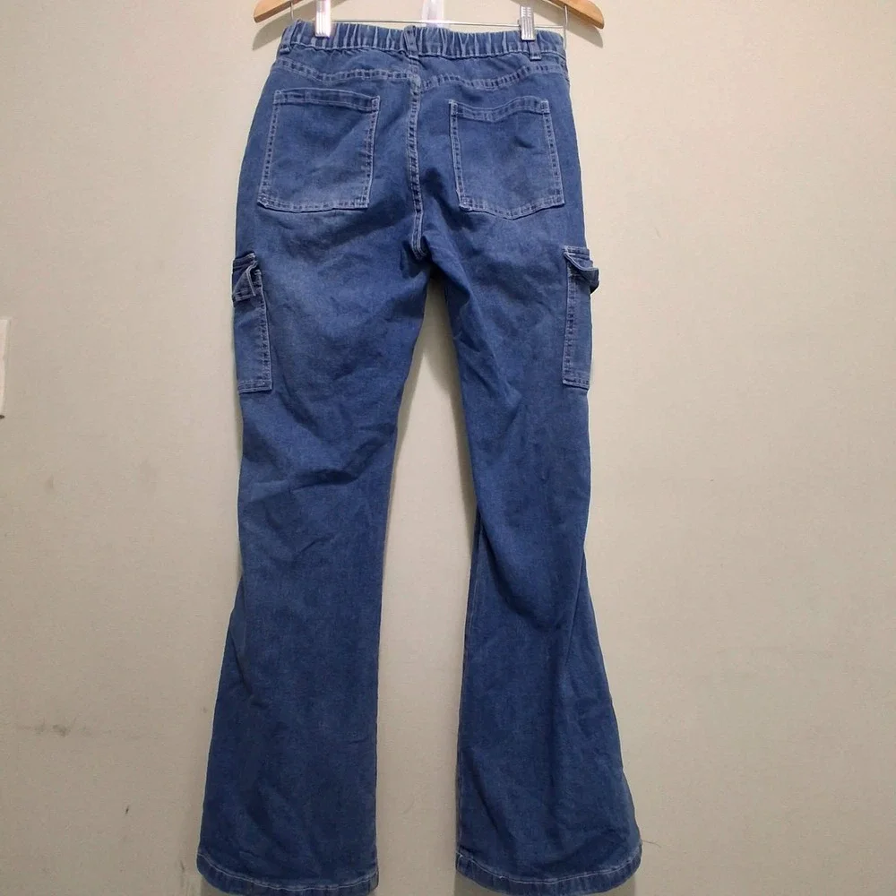 Cargo‎ Flare Y2K Women's M Elastic Back Medium Wash No Comment RW431194
